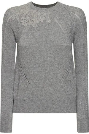 ERMANNO SCERVINO Embroidered Knit Crewneck Sweater