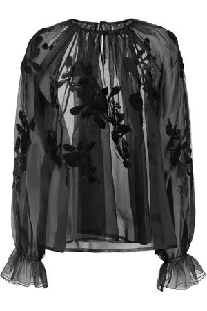 ERMANNO SCERVINO Embroidered Silk Organza Shirt