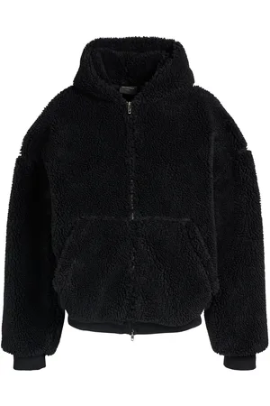 Balenciaga Faux Shearling Zip-up Hoodie