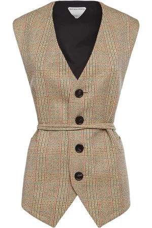 Bottega Veneta Prince Of Wales Wool Blend Vest