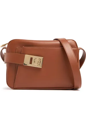 Salvatore Ferragamo Archive Cc Leather Shoulder Bag
