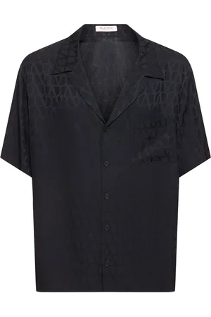 VALENTINO Monogram Logo Silk Shirt