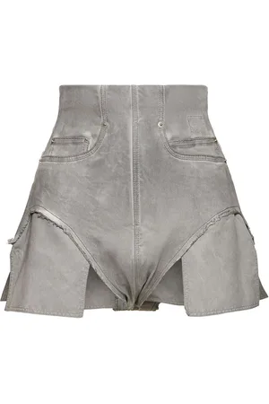 Rick Owens Dirt Denim Cutoff Shorts