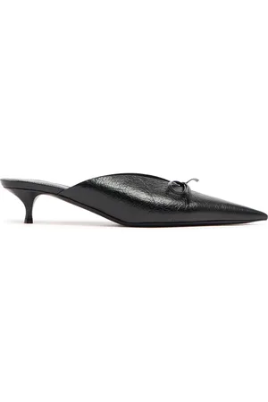 Balenciaga 40mm Knife Bow Leather Mules
