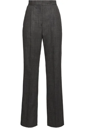 Msgm High Rise Wool Straight Pants