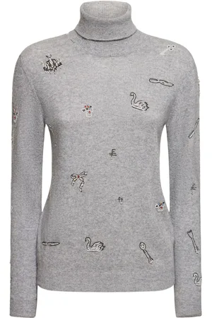 Msgm Embroidered Turtleneck Sweater