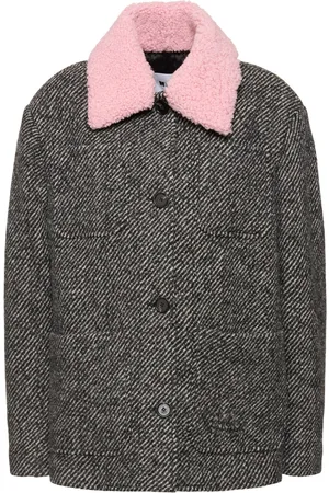 Msgm Single Breast Herringbone Short Coat