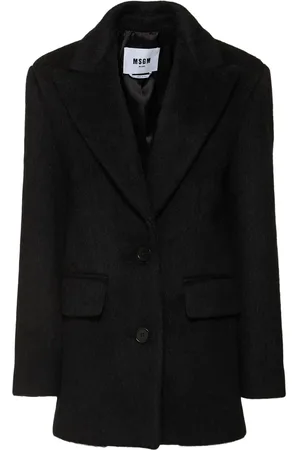 Msgm Single Breast Wool Blend Short Coat