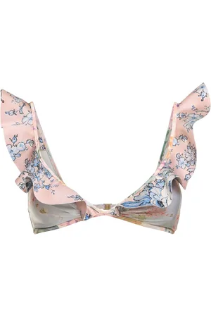 ZIMMERMANN Halliday Lycra Ruffled Bikini Top