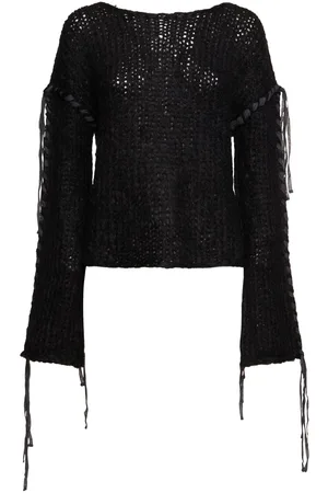 Acne Studios Wool Blend Lace-up Sweater