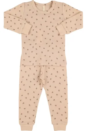 Quincy Mae Flower Print Cotton Pajama Set