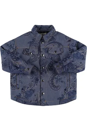 Etro Printed Cotton Blend Denim Jacket