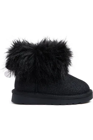 MONNALISA Faux Shearling Ankle Boots