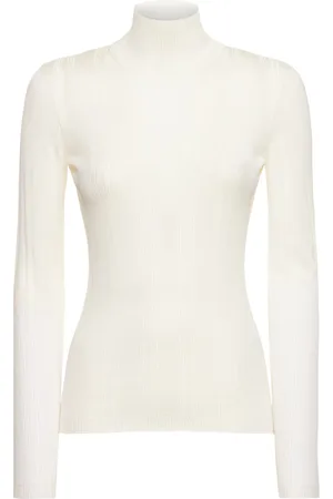 Carven Silk Ribbed Knit Top