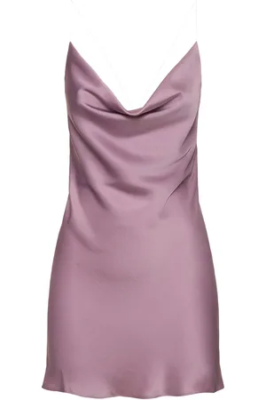 Y / PROJECT Satin Invisible Strap Slip Mini Dress