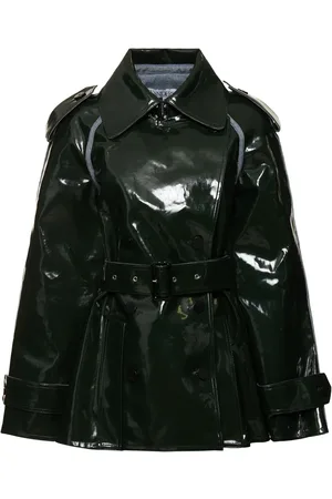 J.W.Anderson Glossy Cotton Trench Coat W/belt