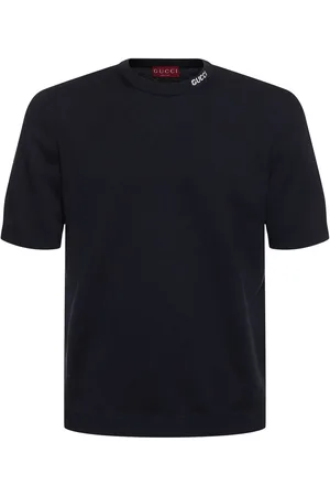 Gucci Logo Intarsia Silk & Cotton T-shirt