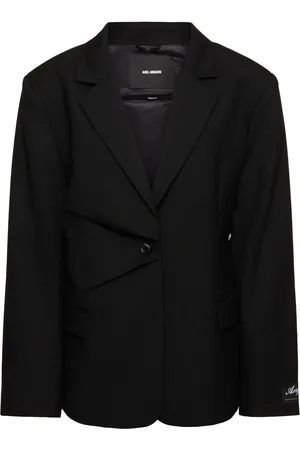 Axel Arigato Dahlia Gathered Wool Blend Blazer
