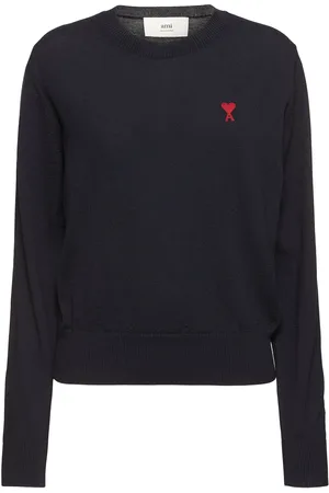 Ami Red Adc Wool Crewneck Sweater
