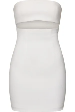 Monot Margaux Strapless Crepe Mini Dress