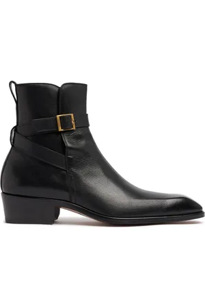Tom Ford Kenneth Grained Leather Buckle Boots