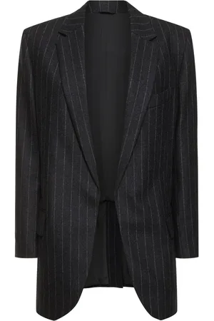 Brunello Cucinelli Pinstripe Wool Flannel Blazer