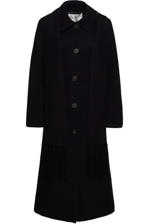 FORTE FORTE Wool Long Coat W/detachable Scarf