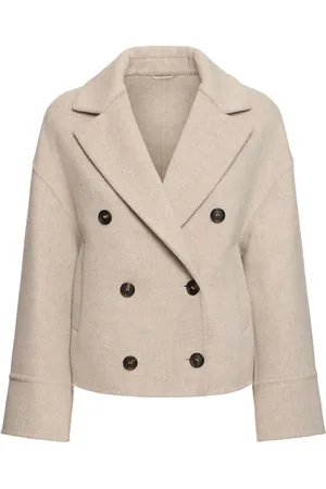 Brunello Cucinelli Wool Blend Double Breast Short Coat
