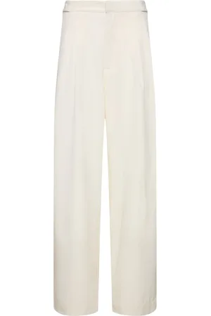 St Agni Adjustable Pleated Wool Pants
