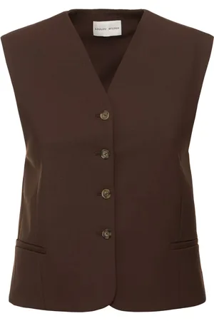 Loulou Studio Teora Wool Blend Knit Vest
