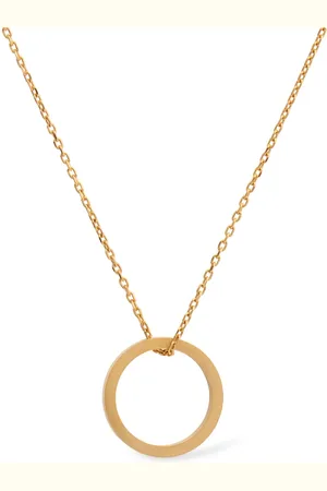 Maison Margiela Logo Engraved Ring Charm Necklace
