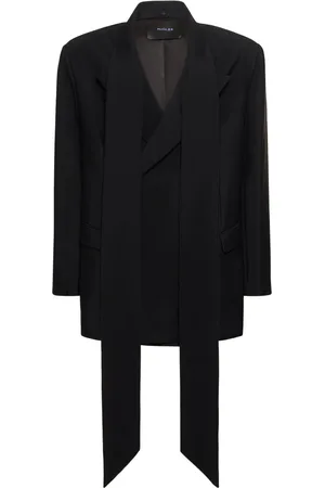 MUGLER Double Breast Viscose & Wool Jacket