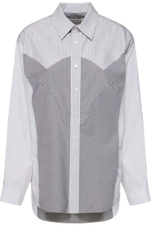 Maison Margiela Striped Poplin Long Sleeve Shirt