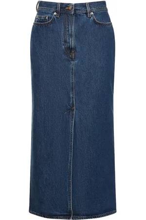 Loulou Studio Rona Cotton Denim Long Skirt