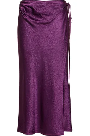 Acne Studios Satin Wraparound Midi Skirt