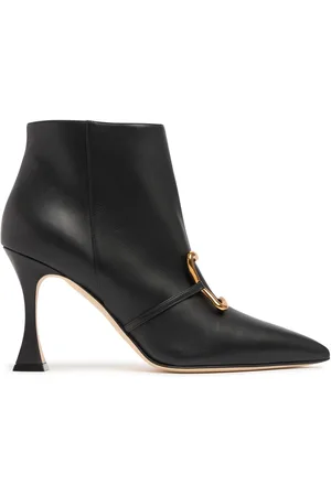 Manolo Blahnik 90mm Appol Leather Ankle Boots