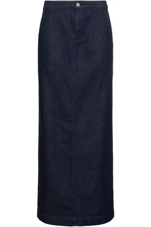 THEORY Cotton Denim Maxi Skirt