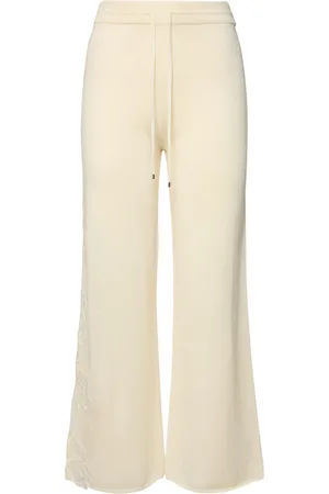 ERMANNO SCERVINO Embroidered Wool Blend Knit Pants