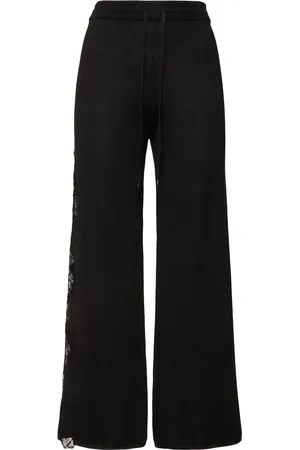 ERMANNO SCERVINO Embroidered Wool Blend Knit Pants