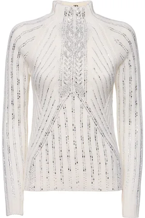 ERMANNO SCERVINO Embellished Long Sleeve Knit Sweater