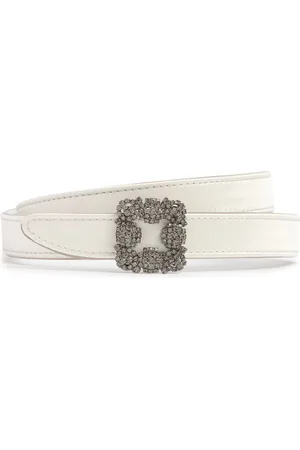 Manolo Blahnik 20mm Hangisi Satin Belt