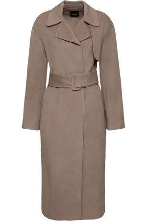THEORY Belted Wool & Cashmere Wrap Trench Coat
