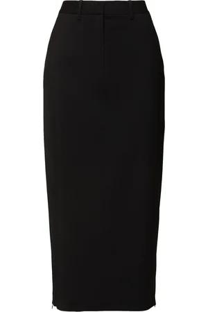 Helmut Lang Virgin Wool Long Skirt