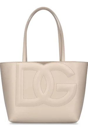 Dolce & Gabbana Small Dg Logo Leather Tote Bag