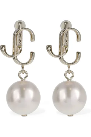 Jimmy Choo Jc Imitation Pearl Drop Earrings