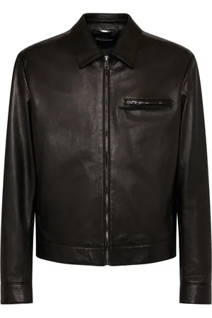 Dolce & Gabbana Leather Zip Jacket