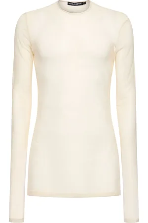 Dolce & Gabbana Tulle Long Sleeve Crewneck T-shirt