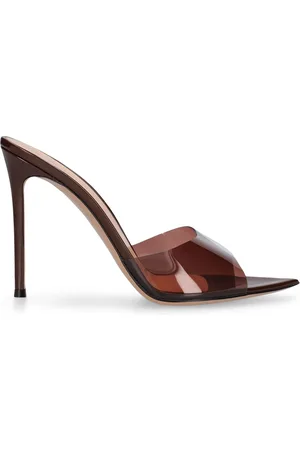 Gianvito Rossi 105mm Elle Plexi Sandal Mules