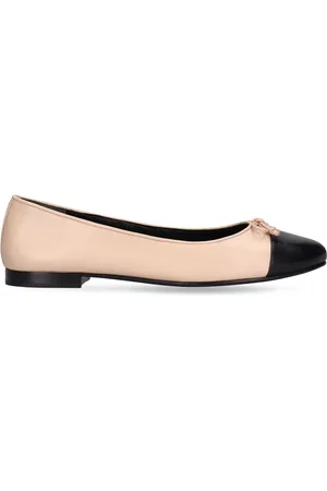 Tory Burch 5mm Cap-toe Leather Ballet