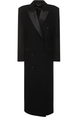 MAGDA BUTRYM Wool Gabardine Double Breasted Long Coat